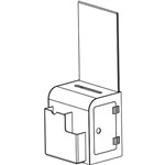 DEFLECTO BALLOT BOX LOCKABLE WITH HEADER PORTRAIT A4 CLEAR