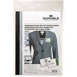 DURABLE NAME BADGE SET WITH COMBI CLIP AND INSERTS PACK 20