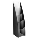 JPM PREMIUM BROCHURE HOLDER 4TIER DL CLEARBLACK