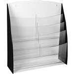 JPM PREMIUM BROCHURE HOLDER 8TIER A4 CLEARBLACK