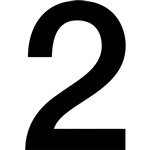 APLI SELF ADHESIVE NUMBER 2 BLACKWHITE