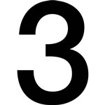 APLI SELF ADHESIVE NUMBER 3 BLACKWHITE