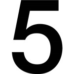 APLI SELF ADHESIVE NUMBER 5 BLACKWHITE