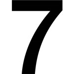 APLI SELF ADHESIVE NUMBER 7 BLACKWHITE