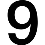 APLI SELF ADHESIVE NUMBER 9 BLACKWHITE