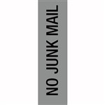 APLI SELF ADHESIVE SIGN NO JUNK MAIL 50 X 202MM GREYBLACK