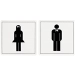 APLI SELF ADHESIVE SIGN MALEFEMALE 114MM BLACKWHITE PACK 2