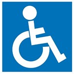APLI SELF ADHESIVE SIGN DISABLED 114MM BLUEWHITE