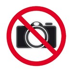 APLI SELF ADHESIVE SIGN NO PHOTOGRAPHY 114MM BLACKRED
