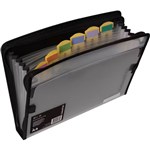 COLOURHIDE ZIPIT PP EXPANDING FILE 7 POCKET FOOLSCAP BLACK