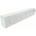 DEFLECTO STACKABIN STORAGE SYSTEM 6 BIN 600 X 116 X 95MM WHITE