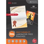 GBC LAMINATORFREE POUCH 150 MICRON A4 CLEAR PACK 25