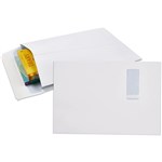 CUMBERLAND ENVELOPES SECURITIVE POCKET EXPANDABLE WINDOWFACE STRIP SEAL 150GSM 340 X 229MM WHITE PACK 50