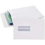 CUMBERLAND ENVELOPES SECURITIVE POCKET EXPANDABLE WINDOWFACE STRIP SEAL 150GSM 245 X 162MM WHITE PACK 25