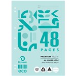OLYMPIC B848P ECO BINDER BOOK 8MM RULED 70GSM 48 PAGE A4