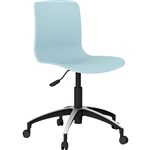 DAL ACTI CHAIR 5WAY SWIVEL ALUMINIUMBLACK BASE ON CASTORS PALE BLUE POLYPROP SHELL