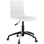 DAL ACTI CHAIR 5WAY SWIVEL ALUMINIUMBLACK BASE ON CASTORS WHITE POLYPROP SHELL