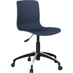 DAL ACTI CHAIR 5WAY SWIVEL ALUMINIUMBLACK BASE ON CASTORS NAVY BLUE POLYPROP SHELL