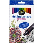ARTLINE SUPREME FINELINER PEN 04MM ASSORTED PACK 10