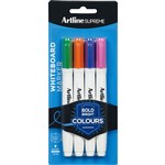 ARTLINE SUPREME WHITEBOARD MARKER BULLET 15MM BRIGHT ASSORTED PACK 4