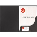 MARBIG PROFESSIONAL PRESENTATION FOLDER A4 LEATHERGRAIN BLACK PACK 10