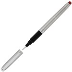 ARTLINE SIGNATURE SILVER BARREL FINELINER PEN 04MM RED