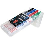 ARTLINE 500 WHITEBOARD MARKER BULLET 2MM ASSORTED HARD CASE PACK 4
