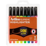 ARTLINE SUPREME HIGHLIGHTER CHISEL ASSORTED PACK 8