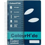 COLOURHIDE 2SUBJECT NOTEBOOK 300 PAGE A5 NAVY