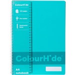 COLOURHIDE NOTEBOOK 120 PAGE A4 AQUA