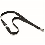 DURABLE TEXTILE LANYARD SOFT COLOUR BLACK