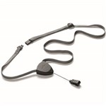 DURABLE TEXTILE LANYARD FLEX BADGE BLACK