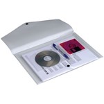 MARBIG DOCULOPE WALLET BUTTON CLOSURE CD HOLDER FOOLSCAP CLEAR