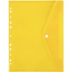 MARBIG BINDER POCKET WITH BUTTON A4 YELLOW