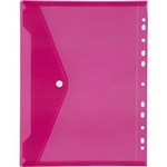 MARBIG BINDER POCKET BUTTON CLOSURE A4 PINK