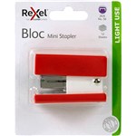 REXEL BLOC MINI STAPLER RED