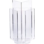 ESSELTE BROCHURE HOLDER FREE STANDING TRI RACK ROTATING DL CLEAR