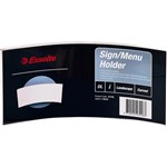 ESSELTE SIGN  MENU HOLDER CURVED LANDSCAPE DL CLEAR