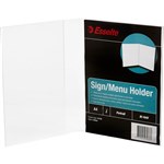 ESSELTE SIGN  MENU HOLDER BIFOLD PORTRAIT A4 CLEAR
