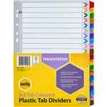 MARBIG INDEX DIVIDER REINFORCED MANILLA AZ TAB A4 ASSORTED