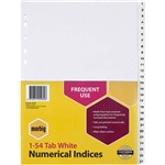 MARBIG DIVIDER PP 54TAB A4 WHITE
