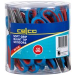 CELCO SOFT GRIP SCISSORS 135MM REDBLUE TUB 25