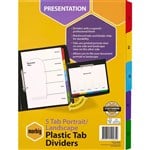 MARBIG DIVIDER 5TAB A4 PORTRAITLANDSCAPE ASSORTED