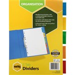 MARBIG DIVIDER INSERTABLE MANILLA 5TAB A4 WHITE