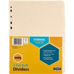 MARBIG DIVIDER MANILLA 5TAB A4 BUFF PACK 20