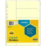 MARBIG DIVIDER MANILLA 5TAB A4 BUFF