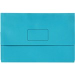 MARBIG SLIMPICK DOCUMENT WALLET FOOLSCAP BLUE PACK 10