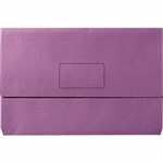 MARBIG SLIMPICK DOCUMENT WALLET FOOLSCAP PURPLE PACK 10