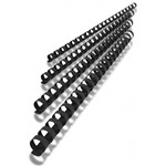 REXEL PLASTIC BINDING COMB ROUND 21 LOOP 6MM A4 BLACK BOX 100