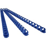 REXEL PLASTIC BINDING COMB ROUND 21 LOOP 8MM A4 BLUE BOX 100